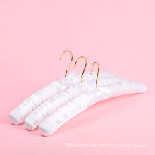 white Sponge satin padded hanger for wedding dress